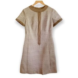 Vintage 1960s Mod Short Sleeve Knit Mini Dress